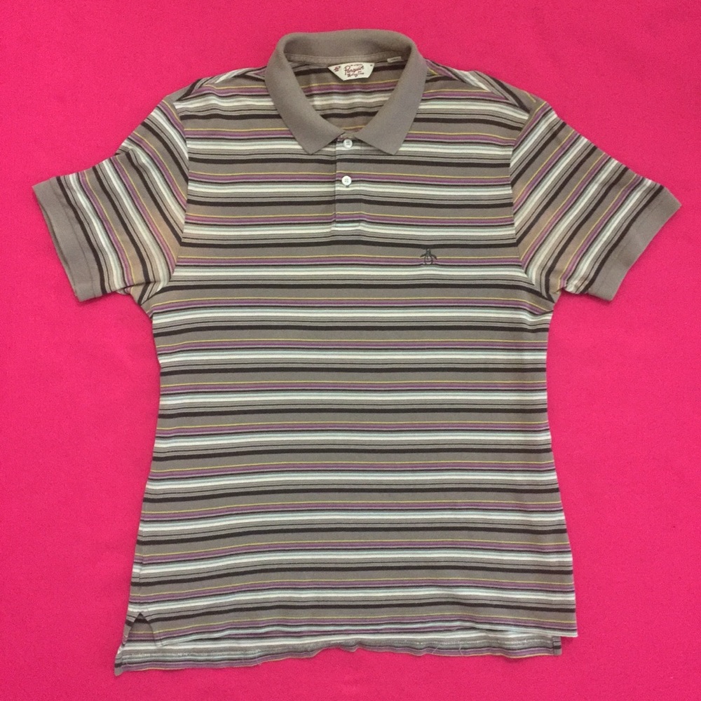 Modern Original Penguin Striped Polo Shirt